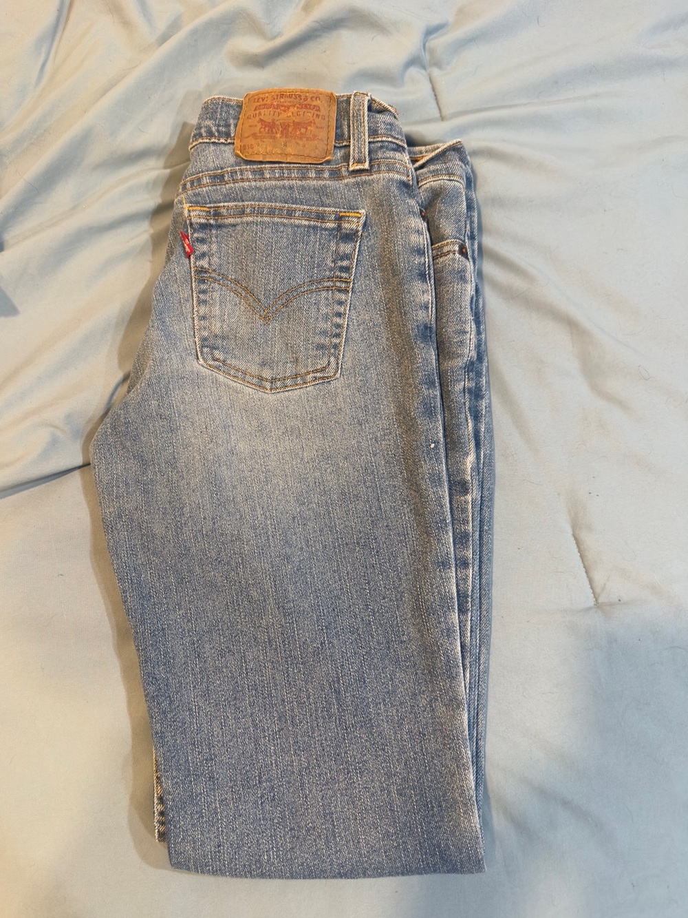 Levi's Women's super low rise Light Blue Straight Leg Jeans
